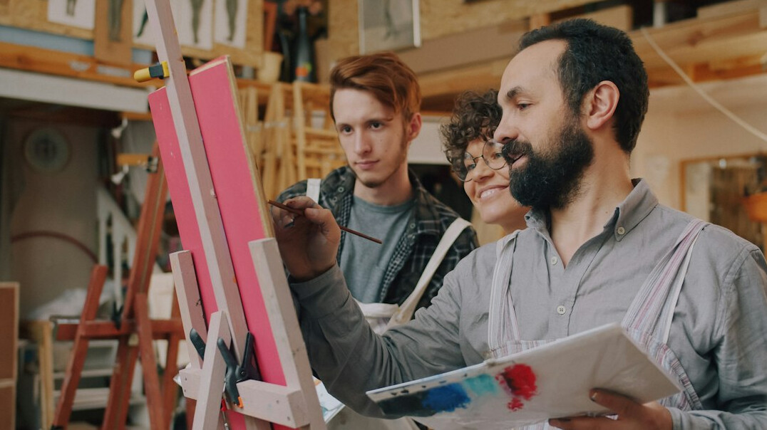 diverse people in workshop